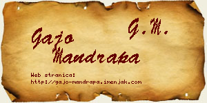 Gajo Mandrapa vizit kartica